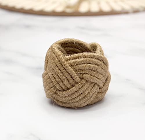 Cotton Craft Jute Napkin Rings - Set Of 12 - Handmade Burlap Rope Dining Table Napkin Holders - Everyday Rustic Harvest Autumn Fall Thanksgiving Holiday Christmas Festive Party Gift Décor - Natural #TOP1