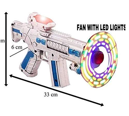 Image of RKZ Battery Operated Musical, Lighting Toy Gun for Kids with Moving Fan - Kids Gun Toys for Boys /Girls - Multi Color