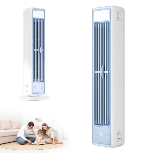 Image of Feibety BreezaMax Portable Air Conditioning Unit,Advanced Bladeless Air Cooler with Remote,Quiet 3-Speed Personal Fan,Airzuma Energy Efficient Air Conditioner for Bedroom (White)