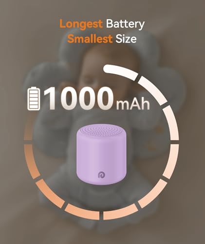 Image of Dreamegg Portable White Noise Machine, 1000mAh Battery, Travel, Purple | Egg-Sized, 16 Sounds, USB-C, Timer, Baby & Adults Sleep, Office Privacy, Gift Use