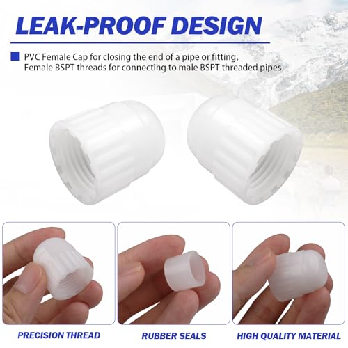 Image of 06860 RV Water Line Drain Cap, 1 /2 Inch Fresh Water Tank Drain Cap Low Point Drain Caps Cover- Compatible with Male End Pipes With 1 /2 inchMale Fittings, RV Plumbing Fittings(4 PCS）