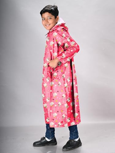 Image of LUX VENUS Boys Printed Raincoat with School Bag Cover