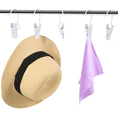 Hotop 20 Pieces Boot Hanger Clips for Closet, Laundry Hanging Hooks Heavy Duty Clips Boot Holder Portable Single Hooks Space Saving for Pants Jeans Clothes Hats Tall Towels (White) by Hotop - Image 6