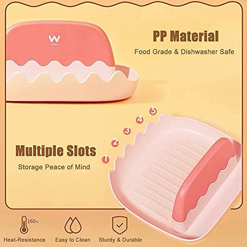 MEETOZ Spoon Rest for Kitchen Counter, 2Pcs Utensil Holder, Spoon, Spatula and Lid Rest for Kitchen Counter for Kitchen Counter, Stove Top, Counter Top, Spoon Utensil Holder