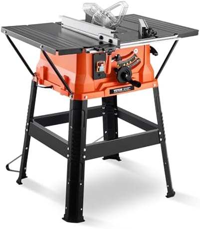 Bild 9 - VEVOR Tischkreissäge 4400U/min, Tischsäge 1800W, 85mm bei 90° Querschnitt / 60mm bei 45° Schrägschnitt, Winkelanschlag -60˚/60˚, Ideal für Schneiden von Holz und DIY-Holzbearbeitungsprojekte