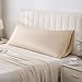 Leeden 100% Cotton Body Pillow Cover, 800 Thread Count 21x54 Soft Breathable Long Body Pillow Pillowcase for Adults Pregnant Women, Envelope Closure, Beige