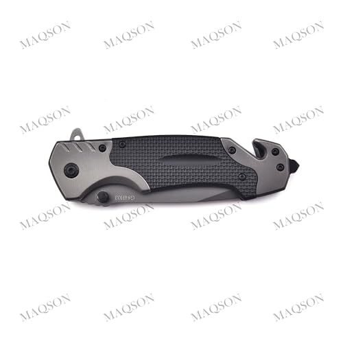 Taschenmesser für Outdoor & Survival Taschenmesser mit Glasbrecher, Gurtschneider Jagdmesser Messer Outdoo Camping MAQ2083B