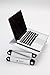 Executive Office Solutions Portable Adjustable Aluminum Laptop Stand/Desk/Table Notebook MacBook Ergonomic TV Bed Lap Tray Stand Up Sitting - Silver (EOS-3)