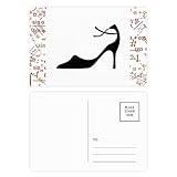 Dimensions : 14,6 x 9,8 cm. Lot de 20 cartes postales simples à talons hauts Noir