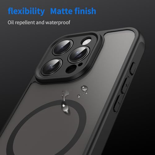 Coque iPhone 16 Pro Asuwish compatible MagSafe et translucide mate - 7