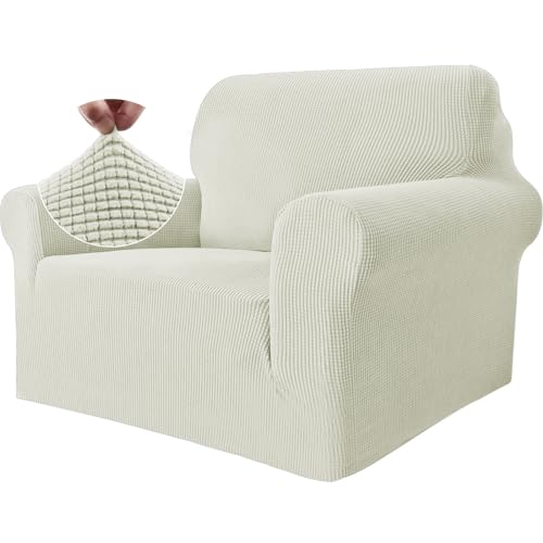 Ystyle Stretch Sofa Überzug 1 Sitzer, Naturweiß – Ansicht 1