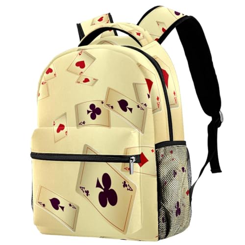 Sac à dos scolaire ergonomique pour adolescents fini le mal de dos avec style as de poker 40cm
