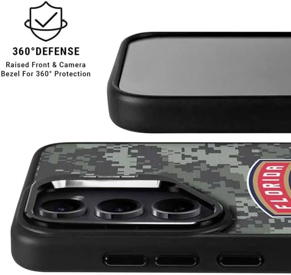 Skinit Kickstand Phone Case Compatible with Galaxy S25 - Officially Licensed NHL Florida Panthers Camo Design