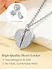 Custom4U Cubic Zirconia Angel Wing Heart Locket Necklace with Picture Custom Personalised Photo Locket Necklaces for Women #4