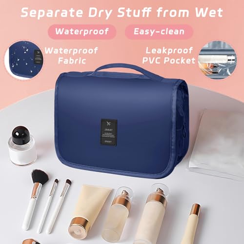 Image of Toiletry Bag Travel Bag with Hanging Hook for Women Men,Royal Blue