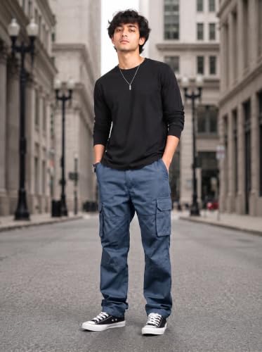 Image of Amazon Brand - INKAST Men Multi-Pocket Cargo Pants Casual Fit Trousers Stylish Cargo Trousers
