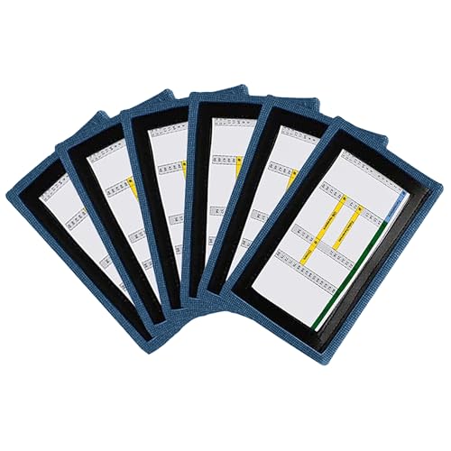 Playbook Wristband QB, Adult Football Playbook, 3 Slots,Navy Blue6 Pack