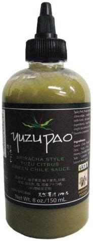 Yuzu Pao Sriracha Style Yuzu Citrus Green Chile Sauce 8 Ounce.
