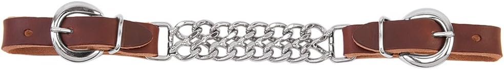 Weaver Leather Double Flat Link Chain Curb Strap, 4 1/2-Inch, Sunset