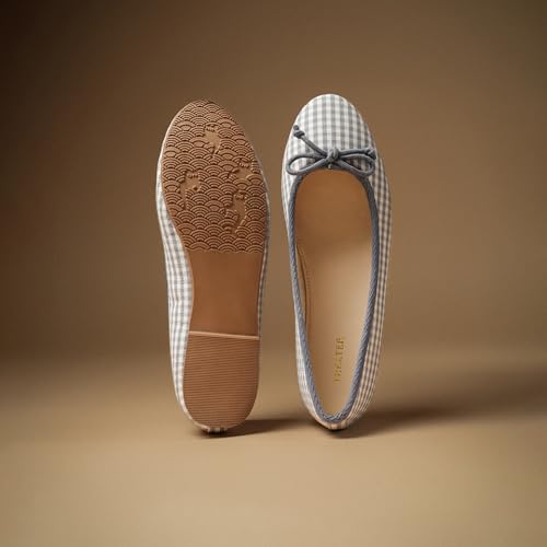 Image of Theater Swans Casual Ballet Flats for Women | Stylish Slip-on Ballerina with Bow Detail | Lightweight Comfortable Footwear with Cushioned Insole