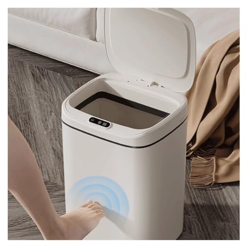 Poubelle grande taille 16L avec couvercle pour salon cuisine et maison - 4