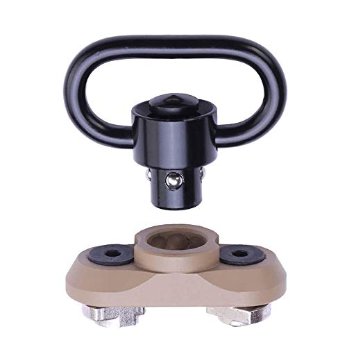 Sling Mount Sling Swivel-1.25 Inch Gun Sling Attachment for m loc Rail, Rifle Sling Adapter for Two Point Rifle Sling(TAN)