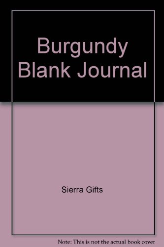 Burgundy Blank Journal 1562922408 Book Cover