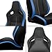 Pair of Universal Racing Seats, PVC Leather, Racing Bucket Seats with Dual Sliders, Reclinable for Driver and Passenger Side (VR006)