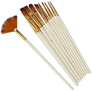 10 Stks Art Penseel Sets Ronde Tip Nylon Haar Professiona Verf Borstels voor Acryl Aquarel Olieverfschilderij