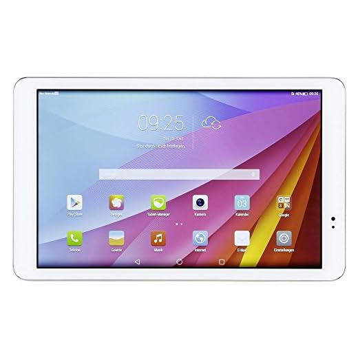 Huawei MediaPad T1 10.0 24,4 cm (9,6 Zoll) Tablet-PC (Qualcomm MSM8916, 1,2GHz, 1GB RAM, 16GB HDD, Android 4.4) weiß