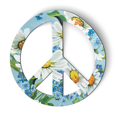Imán Decorativo Signo de Paz Margaritas 3" miniatura 1