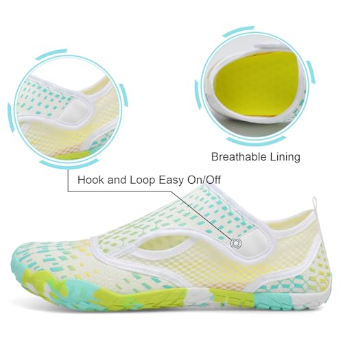 Image of L-RUN Barefoot Water Shoes Women Mens Aqua Sock Athletic Hiking Water Sports Shoes for Swim Beach Pool Sand Diving Walking