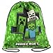 ILS I LOVE SHOPPING Sacca Sportiva per Bambino, Borsa Zaino per Asilo, Palestra, Piscina, Viaggio, Portascarpe (Minecraft)