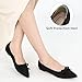 Ablanczoom Ballet Flats Shoes for Women: Dressy Pointed Toe Bow Knit Flats Comfortable Slip On Work Business Casual Shoes Black