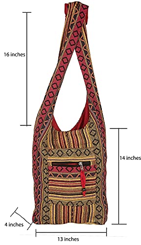 Image of SUVASANA Large Sling Shoulder Bag for Men Women Casual Comfortable Everyday Purse Travel Women's Cross-body Bags