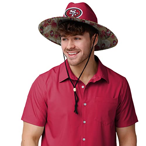 Image of FOCO San Francisco 49ers NFL Team Color Straw Hat