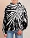 GAMISOTE Unisex Kids Tie Dye Sweatshirt Boys Girls Warm Hooded Kangaroo Pocket Pullover Hoodies Black