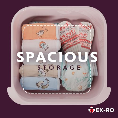 Image of TEX-RO Modular Drawer Storage Organizer | Plastic Chest of Drawers for Kitchen Storage Cabinet | Multi-Layer Storage Drawer Cabinet & Drawers Organisers for Home, Office, Kids(Cream, 4 Layer)