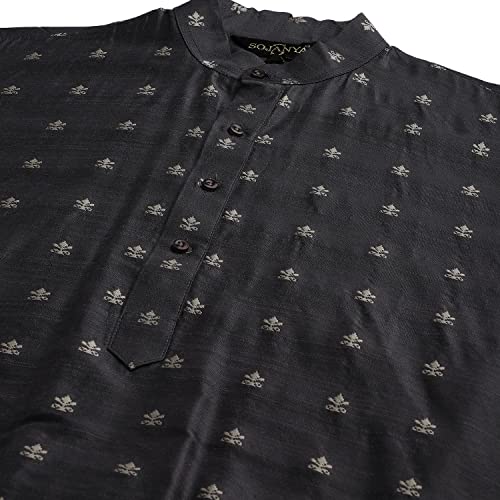 Image of SOJANYA (Since 1958 Men's Pure Cotton Sequined Embroidred Kurta - Perfect for Festivals & Functions