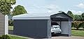 Arrow Sheds Amazon Exclusive 12' x 20' x 7' 29-Gauge Carport with Galvanized Steel Roof Panels and Enclosure Kit, Eggshell