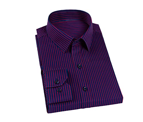 Chemise sans repassage homme anti-plis en coton Kiioouu S1835
