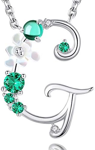 VIKI LYNN Initial Necklace 925 Sterling Silver Cubic Zirconia Letter A-Z Alphabet Personalized Charm Necklace Gifts for Girls