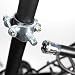 DRULINE Fahrrad Hundeleine - Fahrrad Abstandhalter - Fahrradhalter - Stahl Silber/schwarz/Nylon - ca. 125 cm - Schnellbefestigungsmechanismus - inkl. Befestigungsmaterial