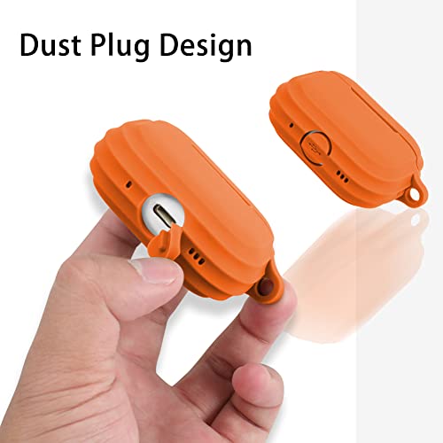 Illians Compatible Airpods Pro 2 Case Soft Silicone Shockproof Protective Case Anti-Scratch Wireless Charging Airpods Pro 2Nd Generation Case With Strap Lanyard - Orange #TOP2