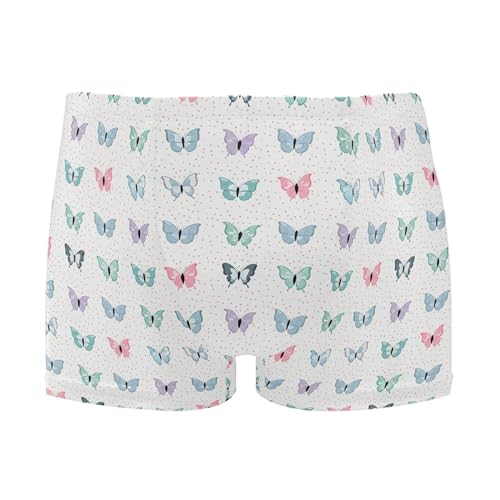 Butterfly Flowers Mens Swim Trunk Swimwear Bathing Suit Swim Brief Square Leg Board Short S B0403966