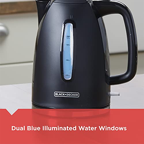 Black+Decker 1.7L Rapid Boil Electric Kettle with Removable Filter and Swivel Base, Cordless Tea Kettle by BLACK+DECKER - Image 6