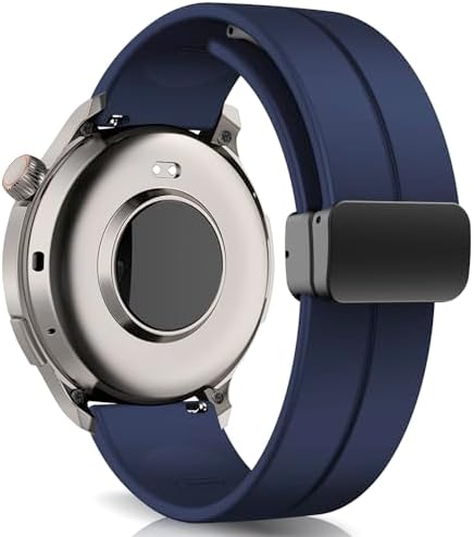 （19:30時点） [RoSoki] 22MM バンド Amazfit Bip Max/Active Max/Amazfit Balance 2 /Balance/Bip 6 /Bip 5/5 Unity/Helio Strap/GTR 4/GTR 3 Pro 対応 バンド シリコン製 マグネット付き スポーツ 替えストラップ 交換ベルト 柔らかい 調整簡単 男女兼用 - ダークブルー