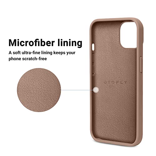 Coque iPhone 14 Plus silicone antichoc marron clair protection fine - 5