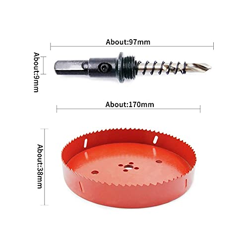 image for KKMOSS BI-Metal Hole Saw , HSS Hole Saw with Heavy Duty Arbor ，for M