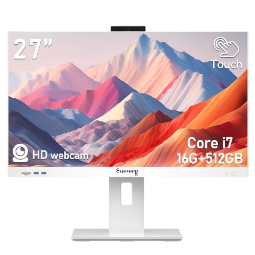 Image of suevery Touch Screen All in One Desktop PC 27 inch 2K Core I7 4Cores